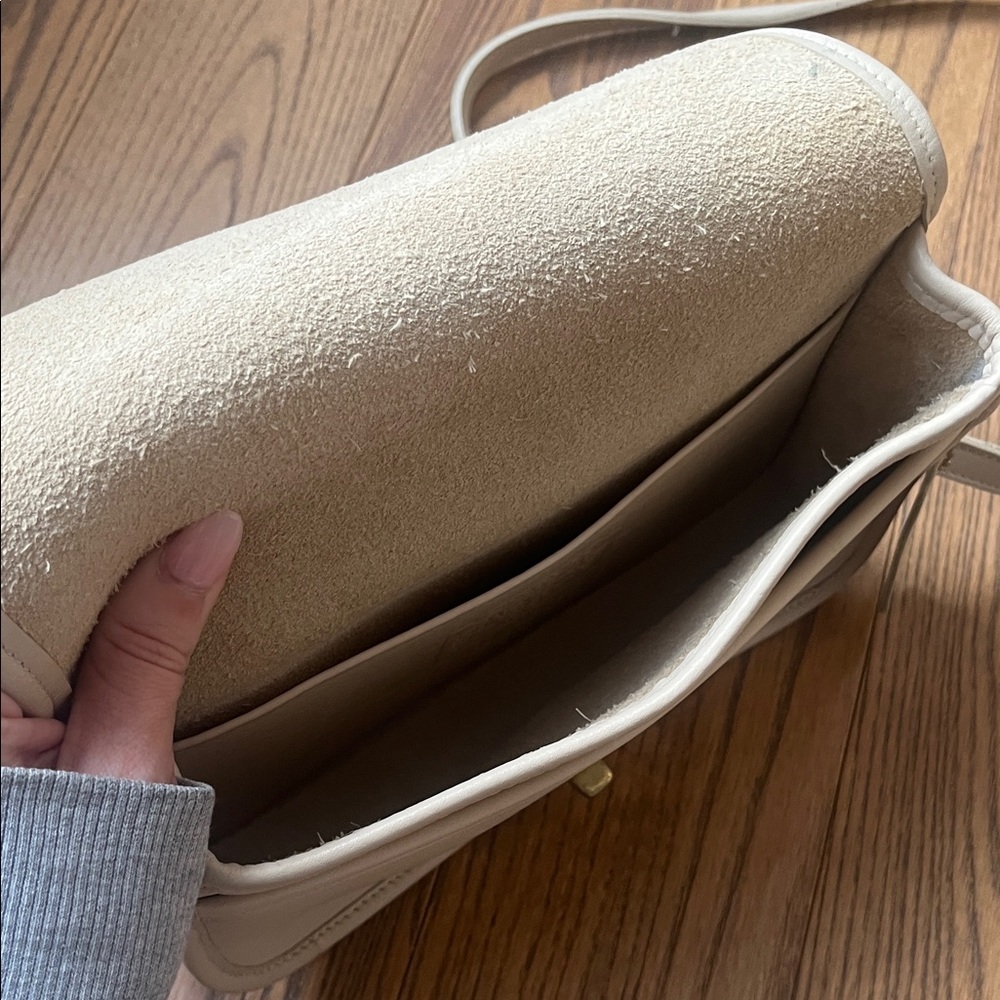 Vintage Coach white leather 9755 Crossbody Bag penny pocket purse - Picture 5 of 8